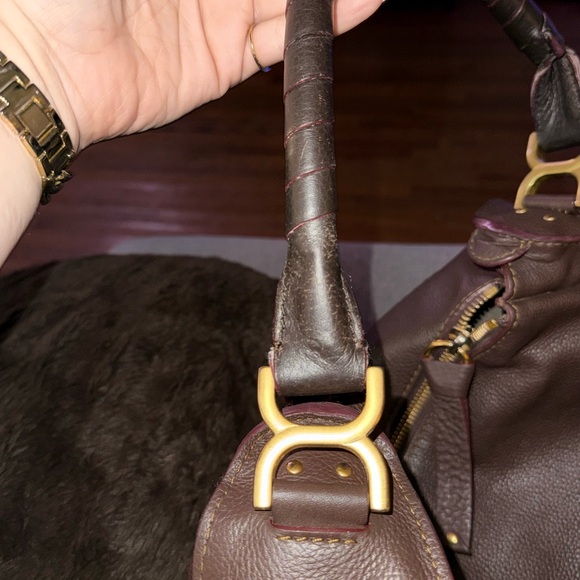 Large Chloé Marcie Top Handle Hobo Style Leather Bag - Picture 6 of 15